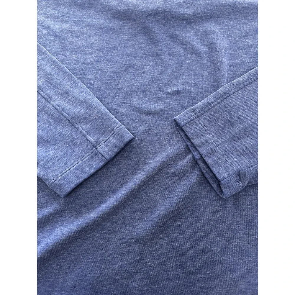 Banana Republic Polartec Blue Mock Neck 1/4 Zip Pullover Men's M Long Sleeve